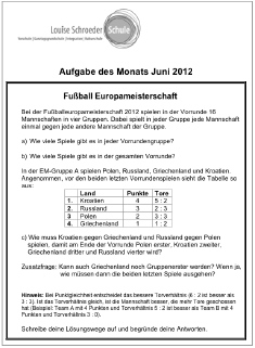 Die Aufgabe des Monats